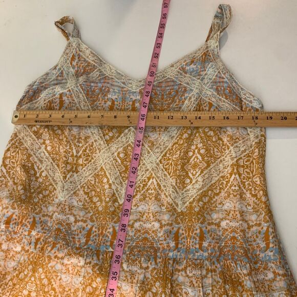 Sundance Dress Women 16 Multi Island Tales Coastal Chic Side Zip Lined Maxi - Picture 11 of 16